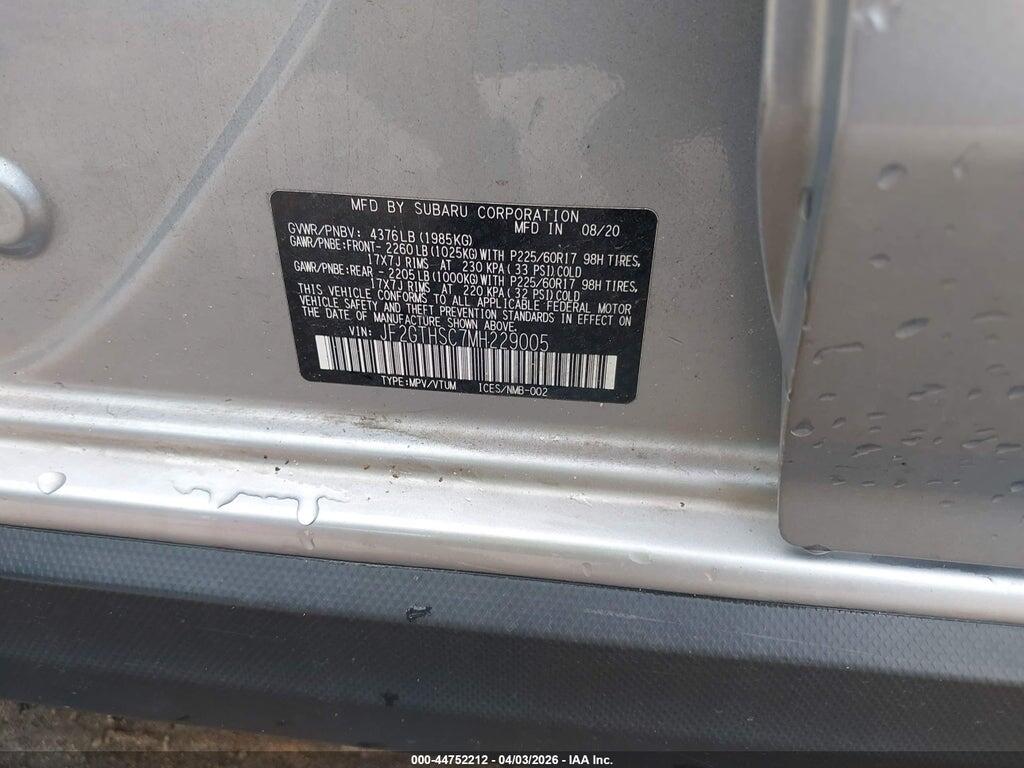 JF2GTHSC7MH229005 2021 SUBARU CROSSTREK photo no. 9