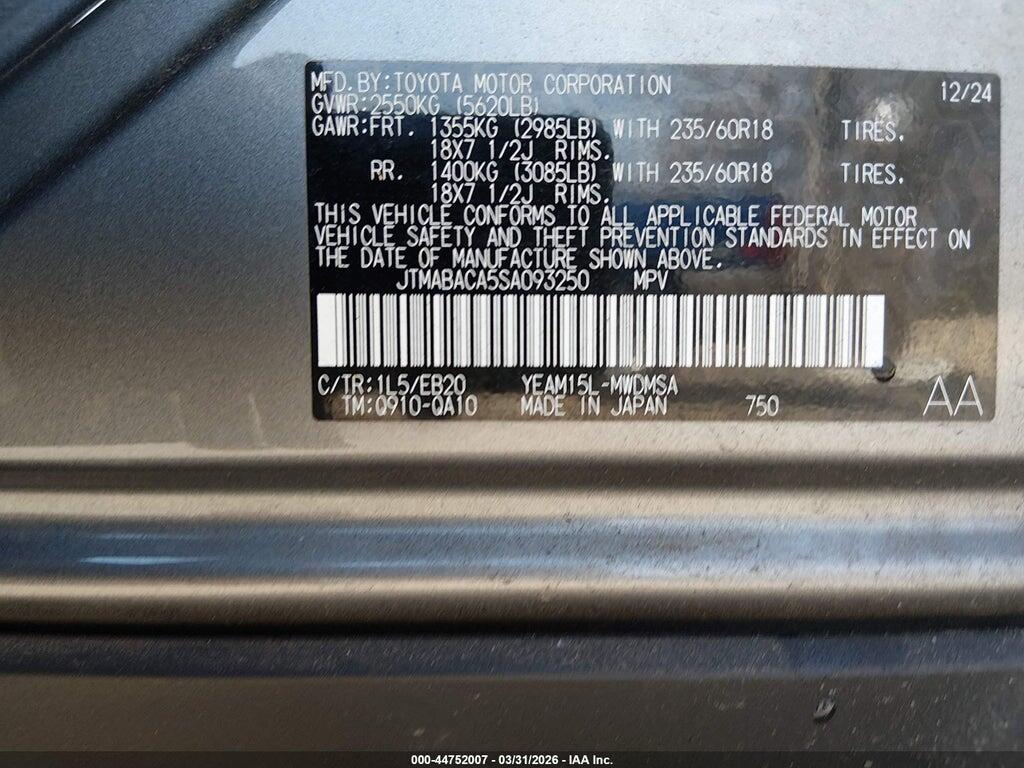 JTMABACA5SA093250 2025 TOYOTA BZ4X photo no. 9
