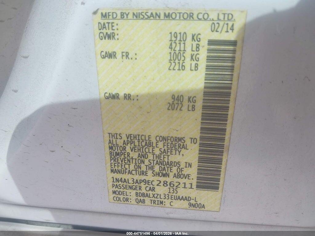 1N4AL3AP9EC286211 2014 NISSAN ALTIMA photo no. 9