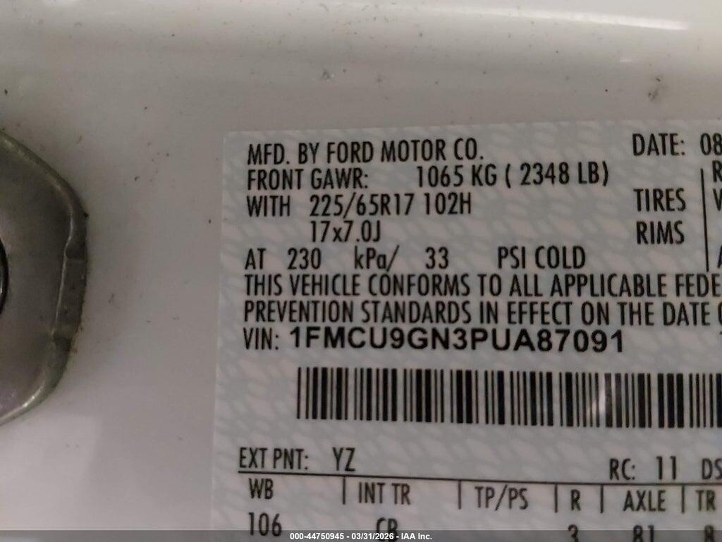 1FMCU9GN3PUA87091 2023 FORD ESCAPE photo no. 9