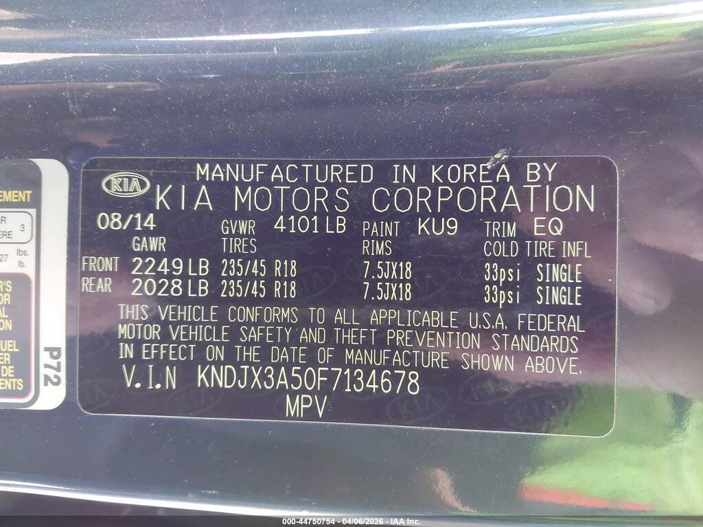 KNDJX3A50F7134678 2015 KIA SOUL photo no. 9