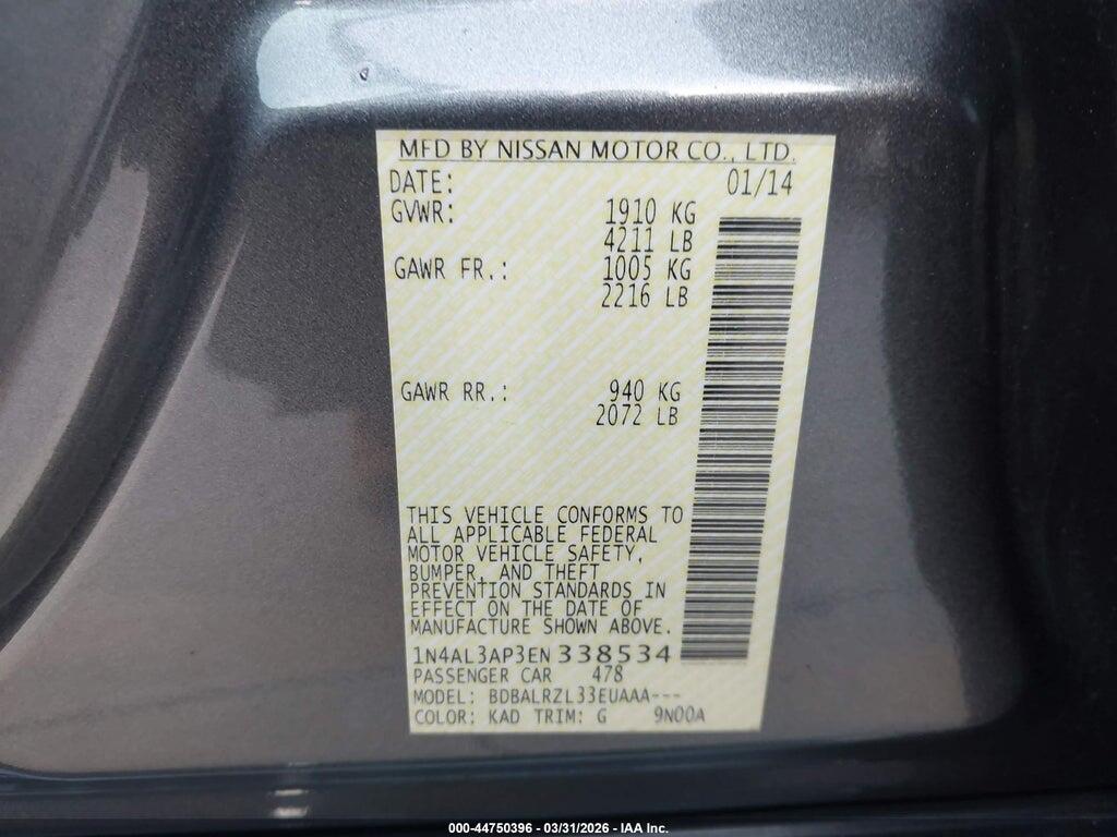 1N4AL3AP3EN338534 2014 NISSAN ALTIMA photo no. 9