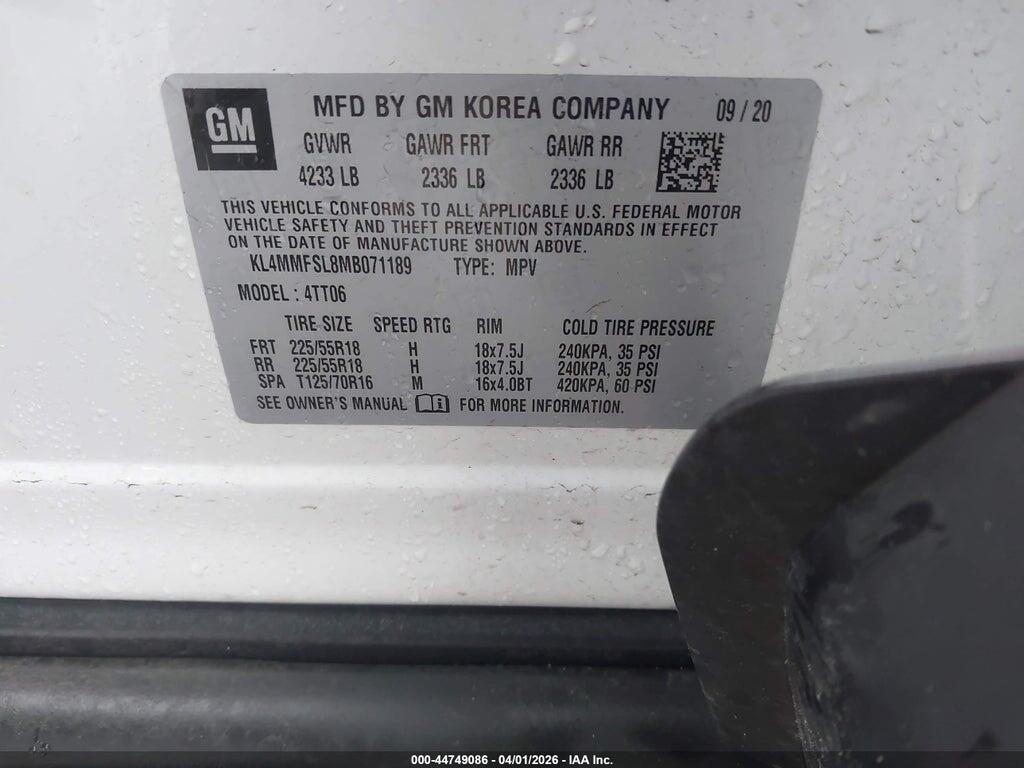 KL4MMFSL8MB071189 2021 BUICK ENCORE GX photo no. 9