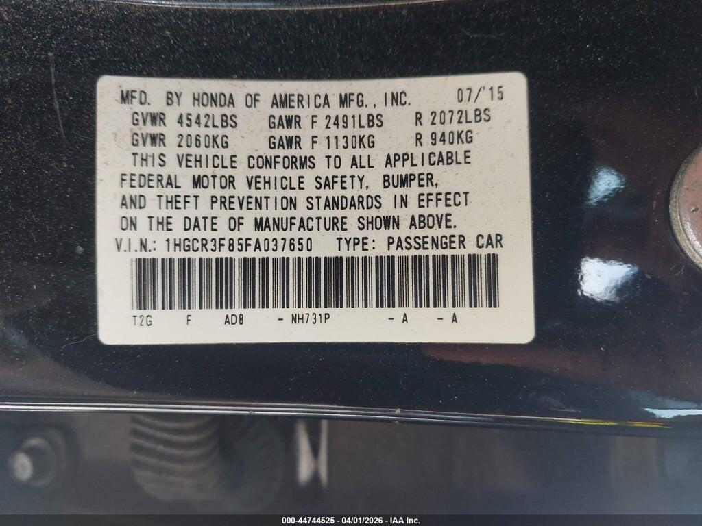 1HGCR3F85FA037650 2015 HONDA ACCORD photo no. 9