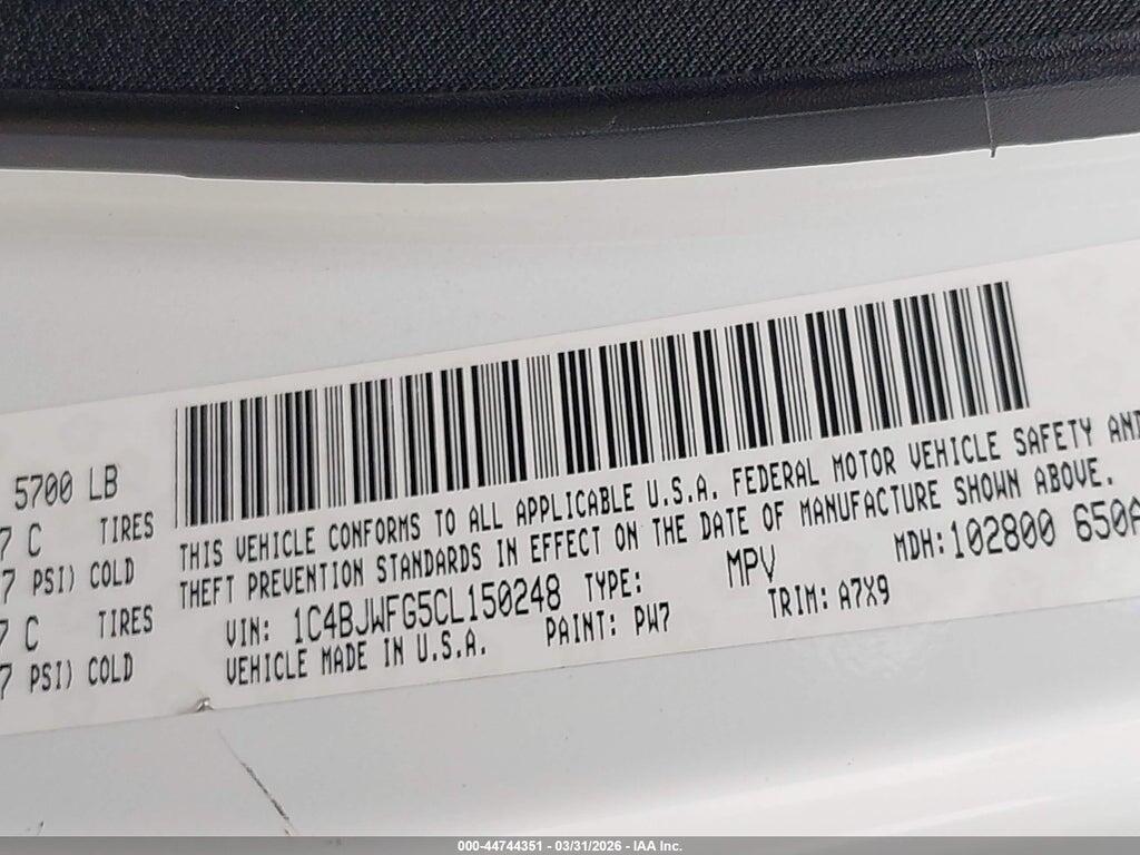 1C4BJWFG5CL150248 2012 JEEP WRANGLER UNLIMITED photo no. 9