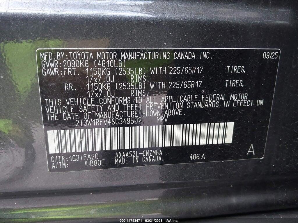 2T3W1RFV4SC349502 2025 TOYOTA RAV4 photo no. 9