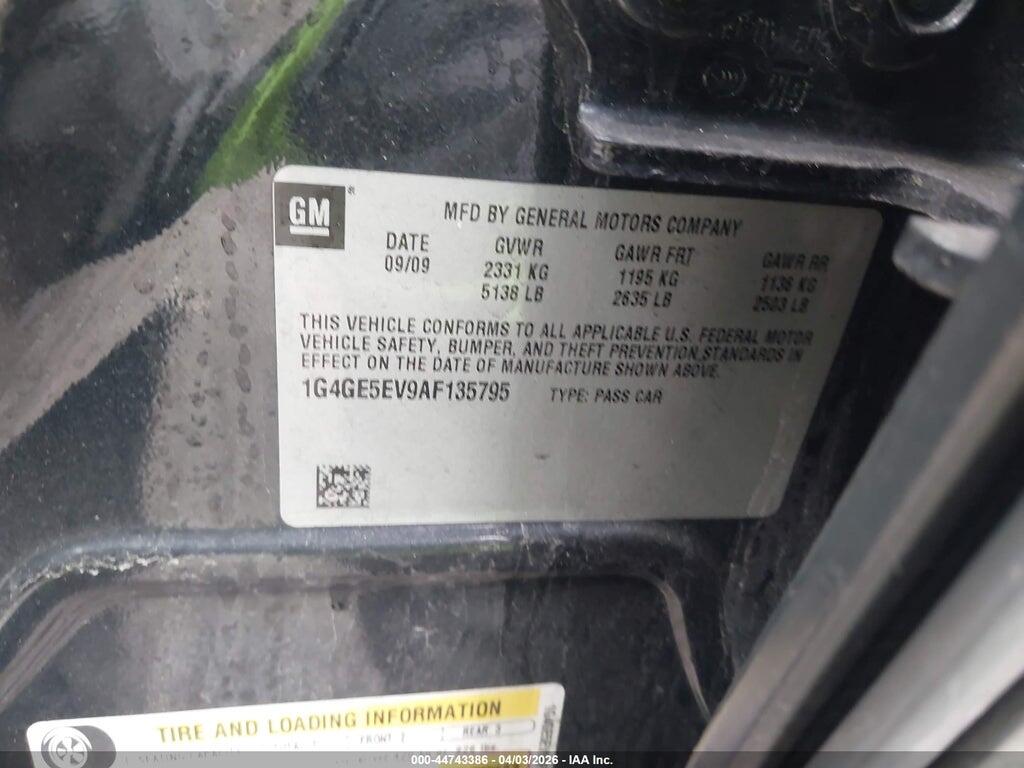 1G4GE5EV9AF135795 2010 BUICK LACROSSE photo no. 9