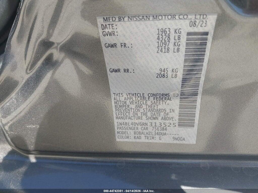 1N4BL4DV6RN313525 2024 NISSAN ALTIMA photo no. 9