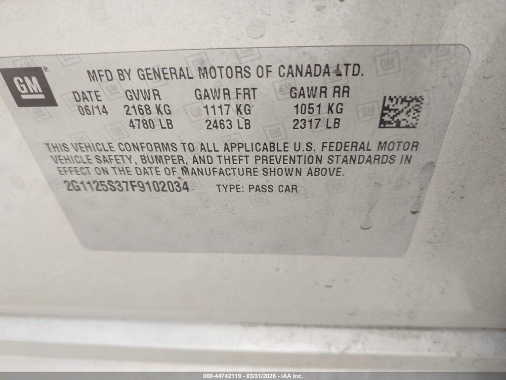 2G1125S37F9102034 2015 CHEVROLET IMPALA photo no. 9