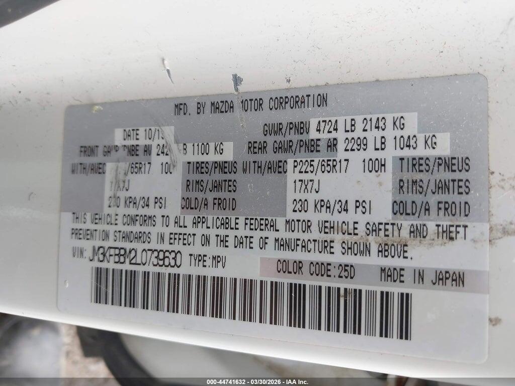 JM3KFBBM2L0739630 2020 MAZDA CX-5 photo no. 9