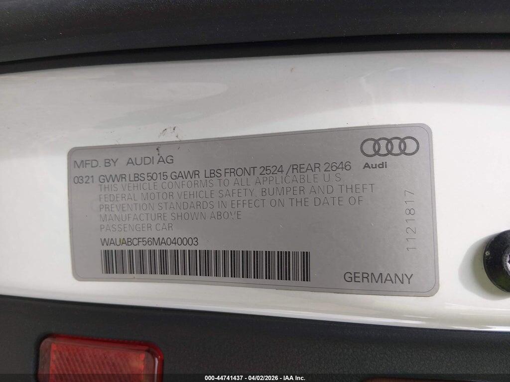 WAUABCF56MA040003 2021 AUDI A5 SPORTBACK photo no. 9