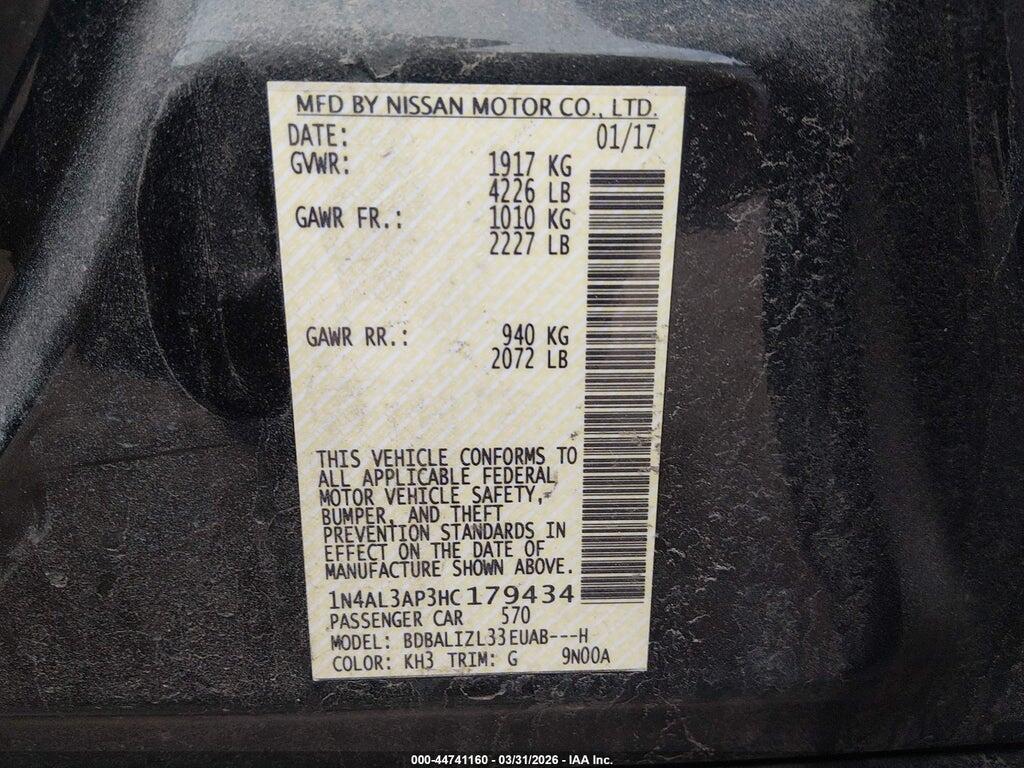 1N4AL3AP3HC179434 2017 NISSAN ALTIMA photo no. 9