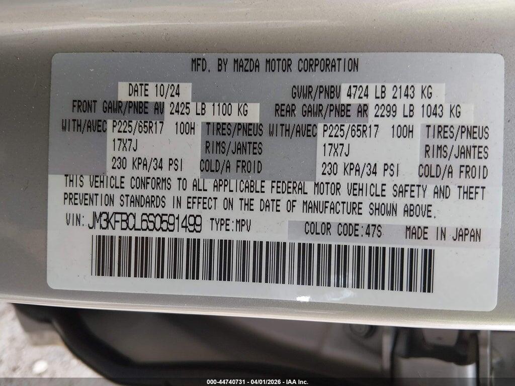 JM3KFBCL6S0591499 2025 MAZDA CX-5 photo no. 9