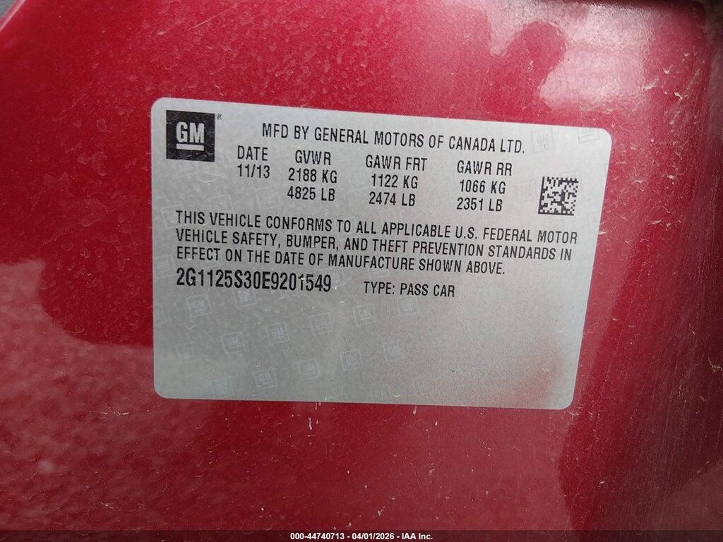 2G1125S30E9201549 2014 CHEVROLET IMPALA photo no. 9