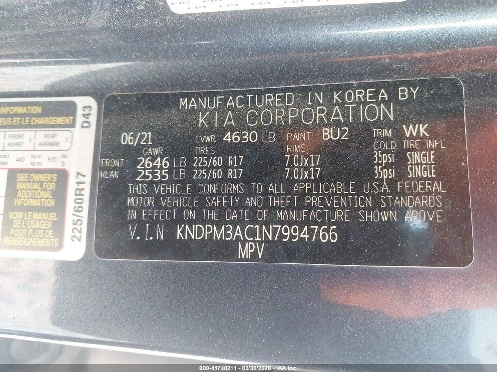 KNDPM3AC1N7994766 2022 KIA SPORTAGE photo no. 9