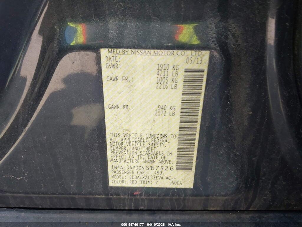 1N4AL3AP0DN567526 2013 NISSAN ALTIMA photo no. 9