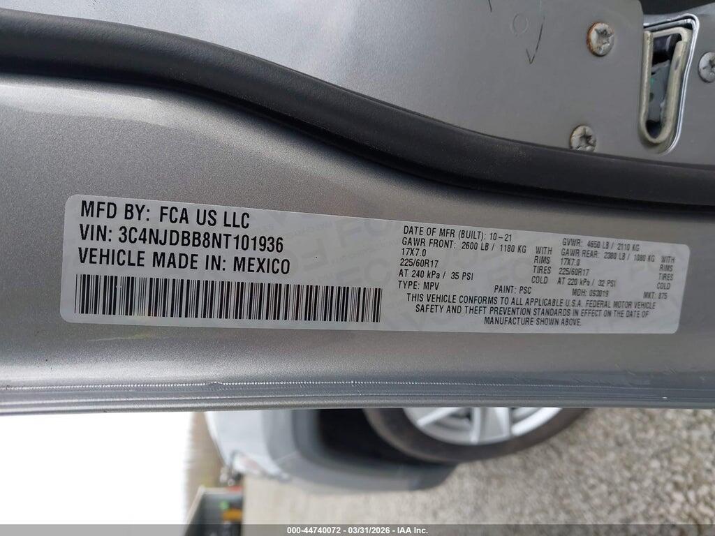 3C4NJDBB8NT101936 2022 JEEP COMPASS photo no. 9