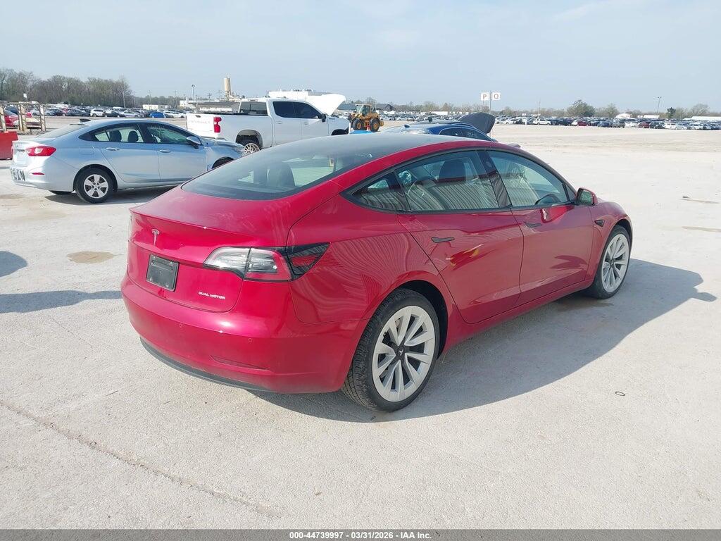 5YJ3E1EB9NF360813 2022 TESLA MODEL 3 photo no. 4