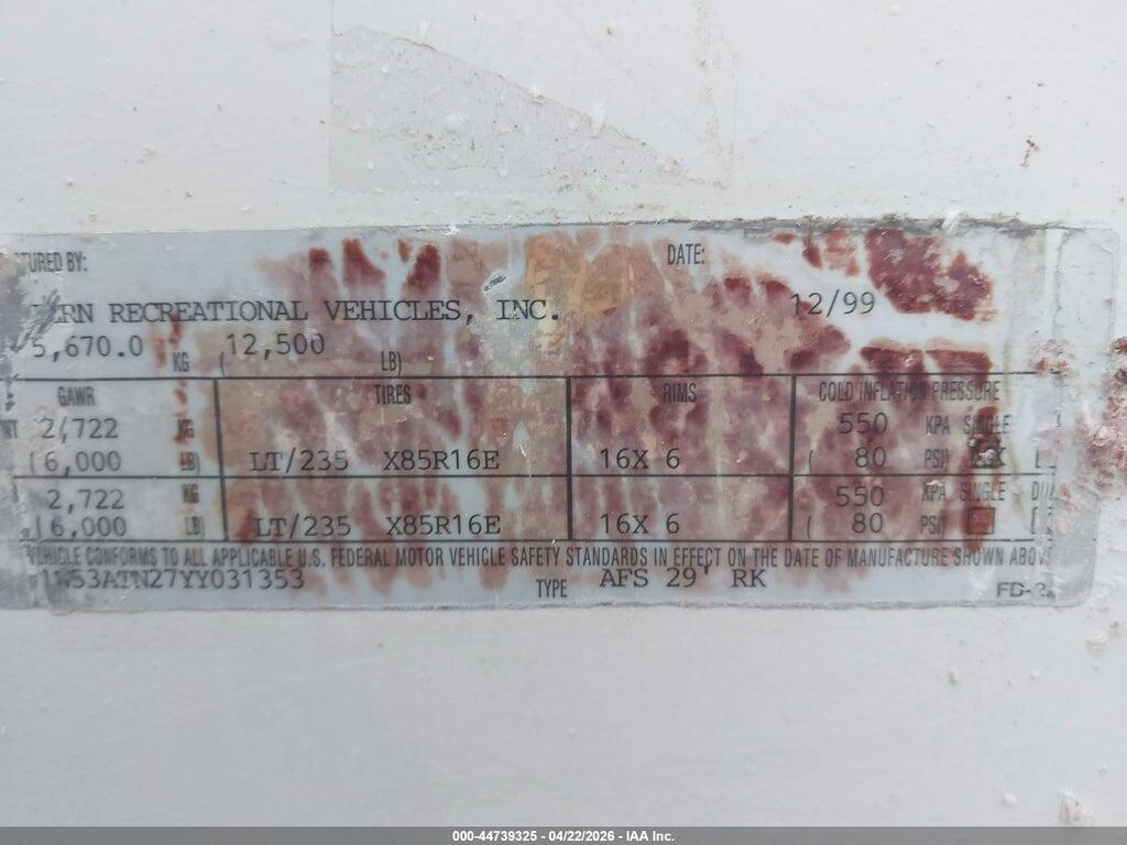 1W53ATN27YY031353 2000 ALP TL photo no. 9