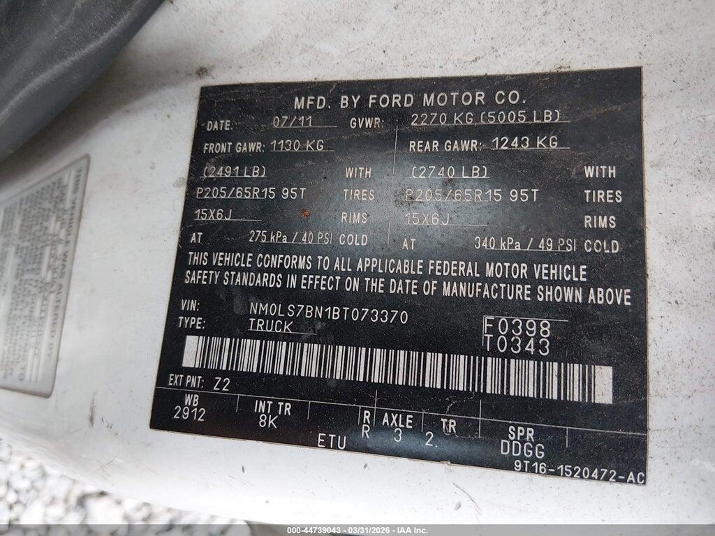 NM0LS7BN1BT073370 2011 FORD TRANSIT CONNECT photo no. 9