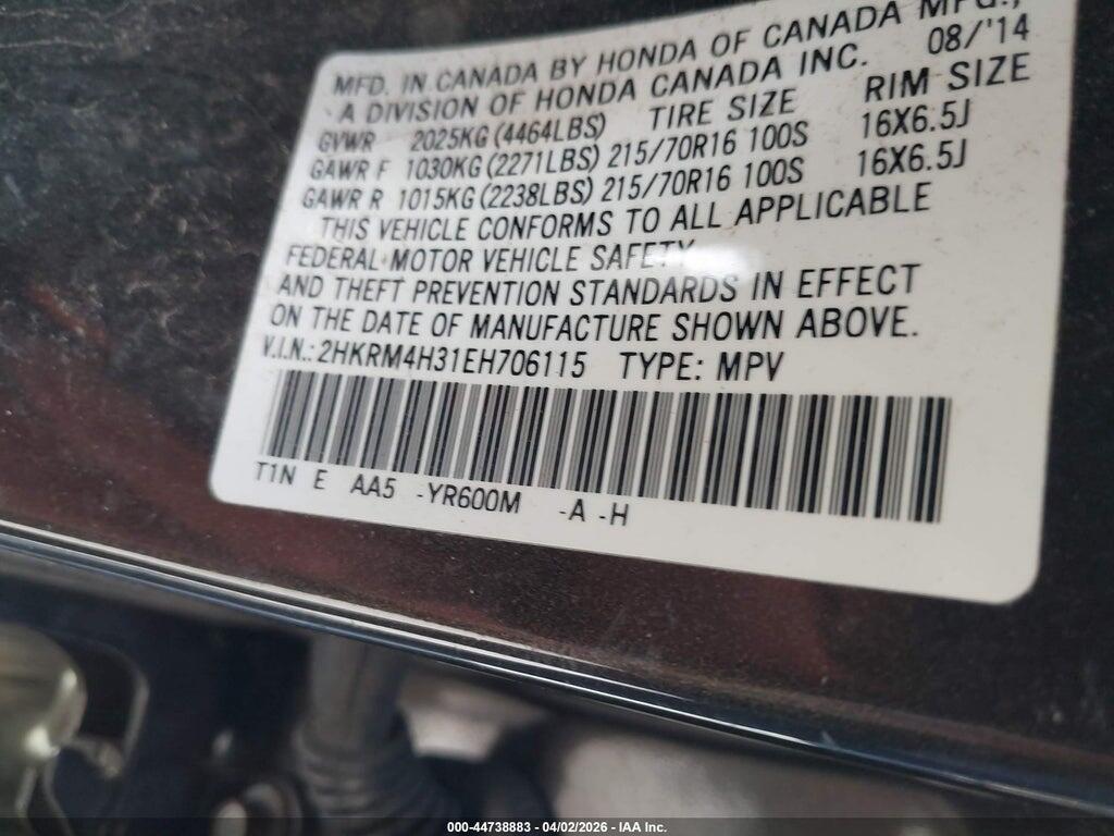 2HKRM4H31EH706115 2014 HONDA CR-V photo no. 9