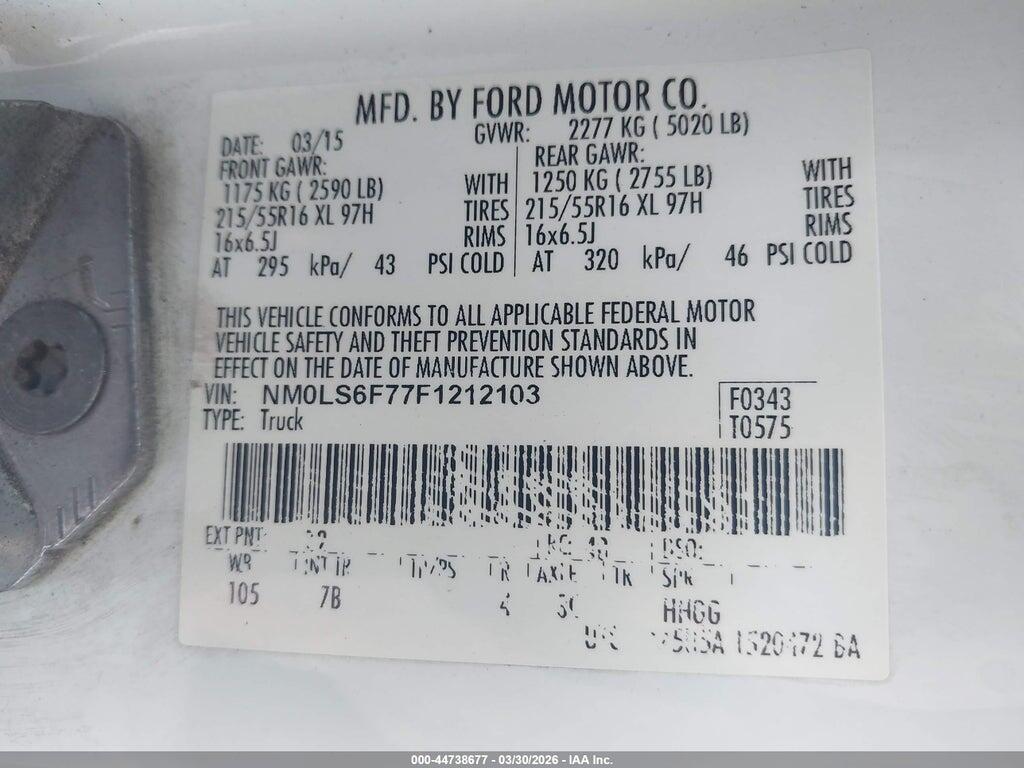 NM0LS6F77F1212103 2015 FORD TRANSIT CONNECT photo no. 9