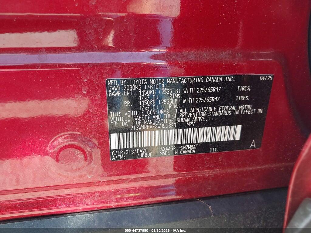 2T3W1RFV7SW390320 2025 TOYOTA RAV4 photo no. 9