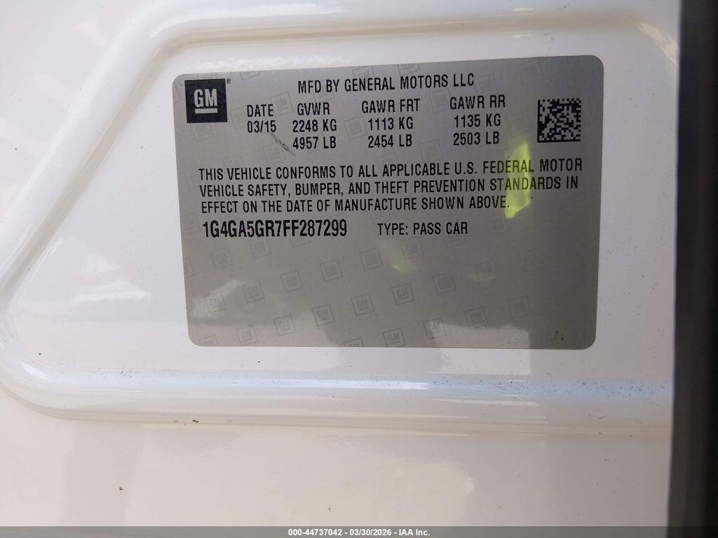 1G4GA5GR7FF287299 2015 BUICK LACROSSE photo no. 9