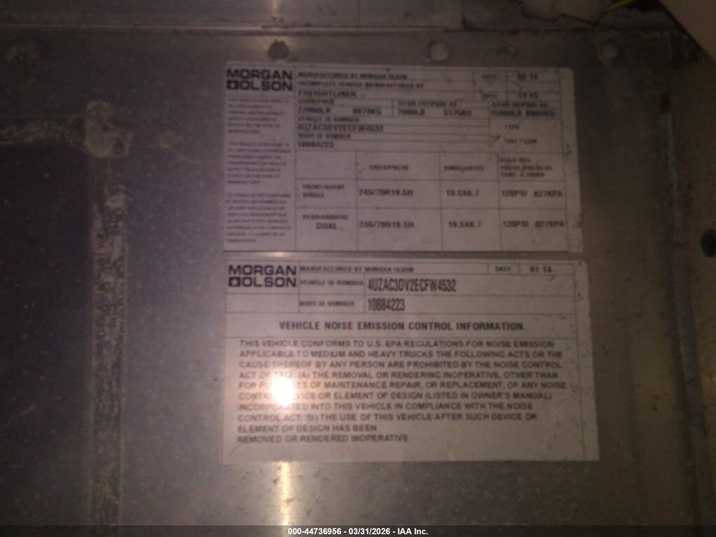 4UZAC3DV2ECFW4532 2014 FREIGHTLINER CHASSIS photo no. 9