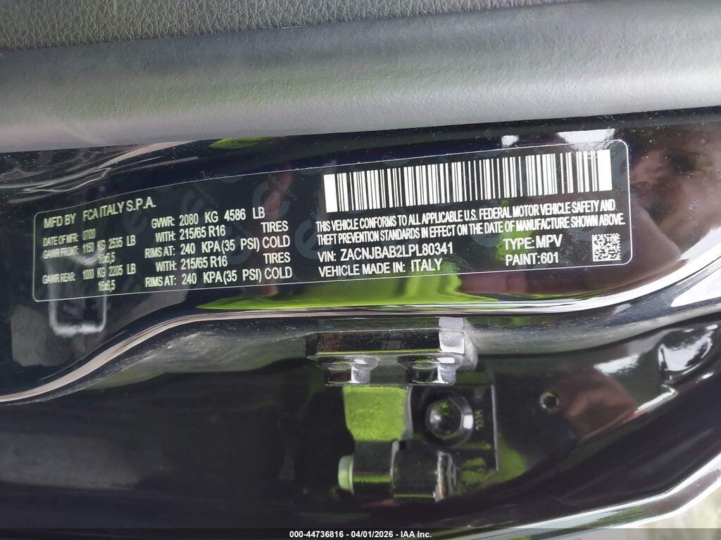 ZACNJBAB2LPL80341 2020 JEEP RENEGADE photo no. 9
