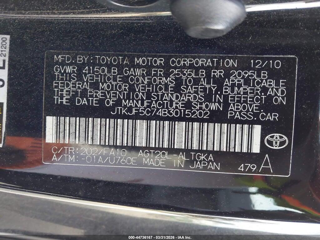 JTKJF5C74B3015202 2011 SCION TC photo no. 9