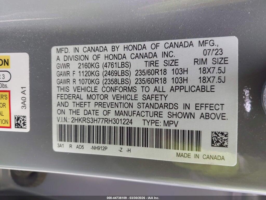 2HKRS3H77RH301224 2024 HONDA CR-V photo no. 9