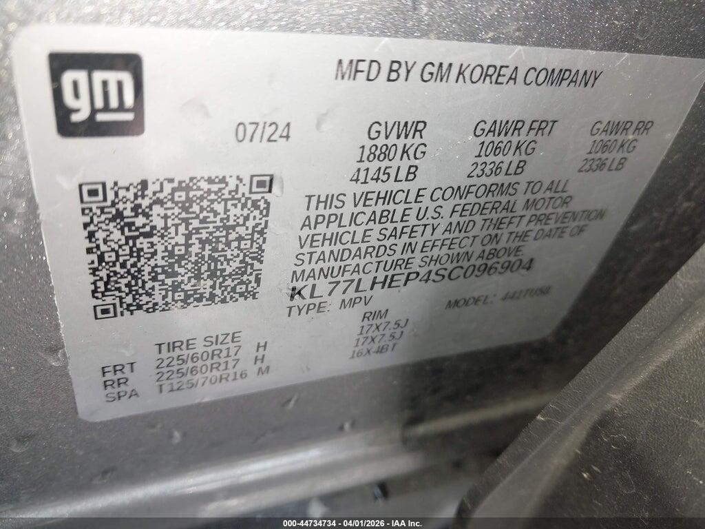 KL77LHEP4SC096904 2025 CHEVROLET TRAX photo no. 9