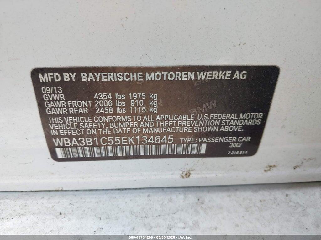 WBA3B1C55EK134645 2014 BMW 320I photo no. 9