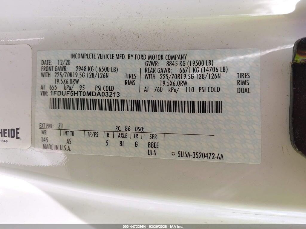 1FDUF5HT0MDA03213 2021 FORD F-550 CHASSIS photo no. 8