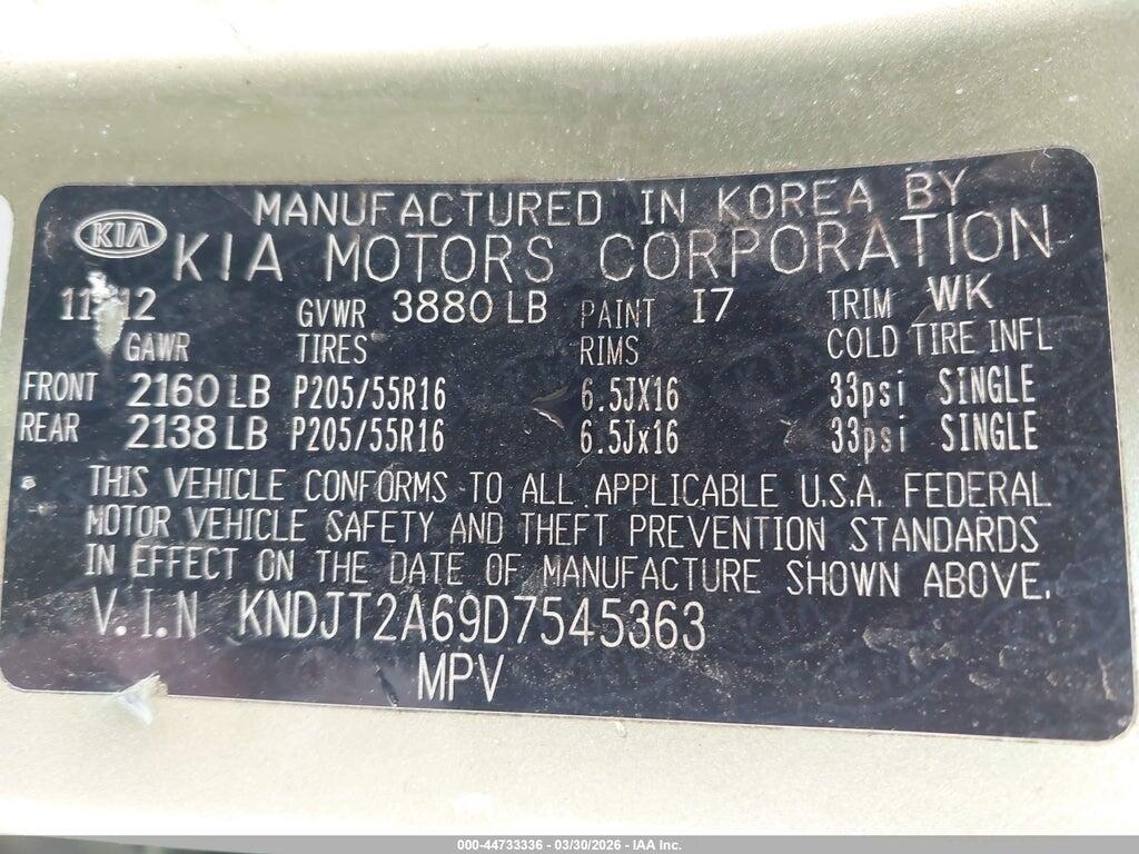 KNDJT2A69D7545363 2013 KIA SOUL photo no. 9