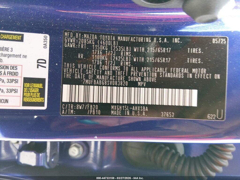 7MUFBABG8SV083820 2025 TOYOTA COROLLA CROSS HYBRID photo no. 9