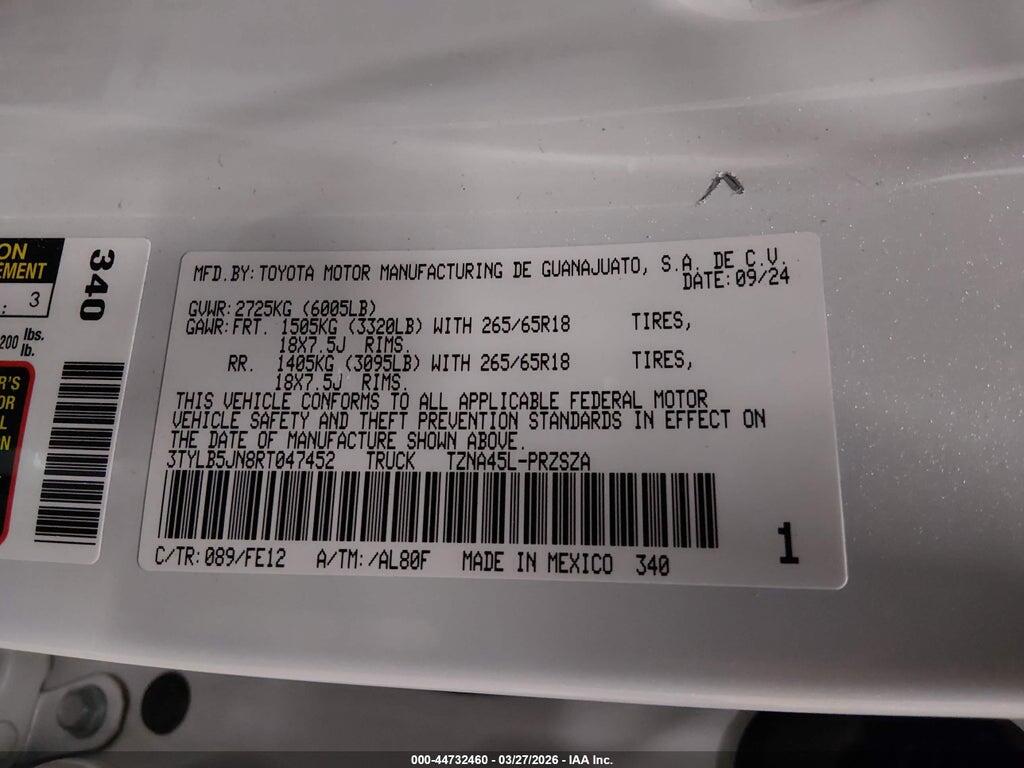 3TYLB5JN8RT047452 2024 TOYOTA TACOMA photo no. 9