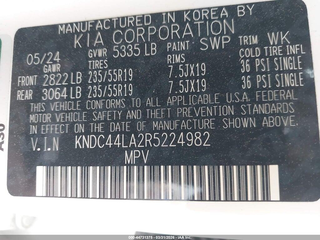 KNDC44LA2R5224982 2024 KIA EV6 photo no. 9