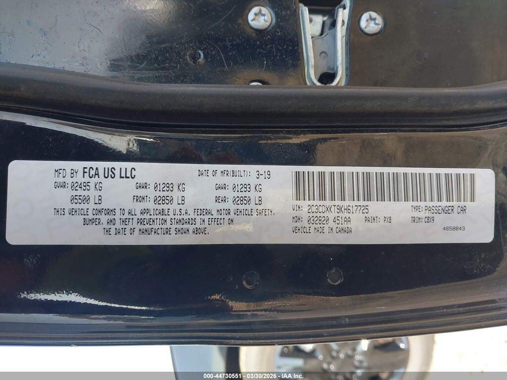 2C3CDXKT9KH617725 2019 DODGE CHARGER photo no. 9