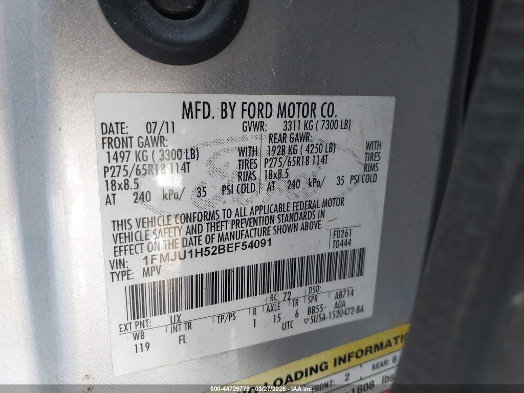 1FMJU1H52BEF54091 2011 FORD EXPEDITION photo no. 9