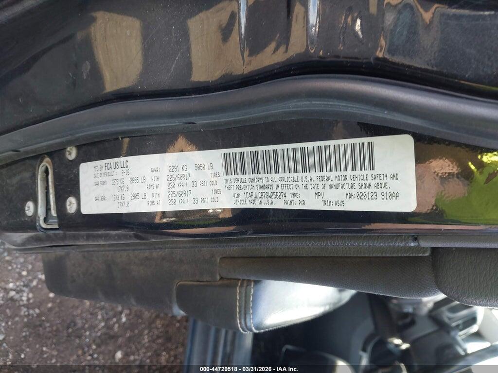 1C4PJLCB7GW258274 2016 JEEP CHEROKEE photo no. 9