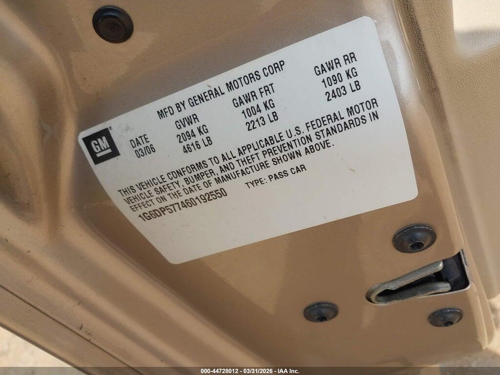 1G6DP577460192550 2006 CADILLAC CTS photo no. 9