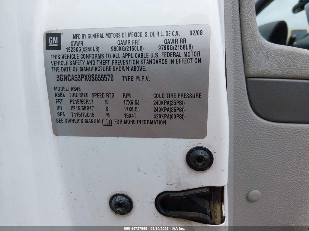 3GNCA53PX8S655570 2008 CHEVROLET HHR photo no. 9