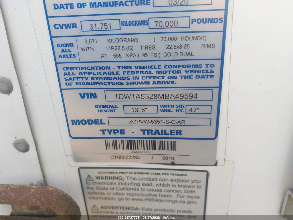 1DW1A5328MBA49594 2021 STOUGHTON TRAILERS INC UNKNOWN photo no. 9