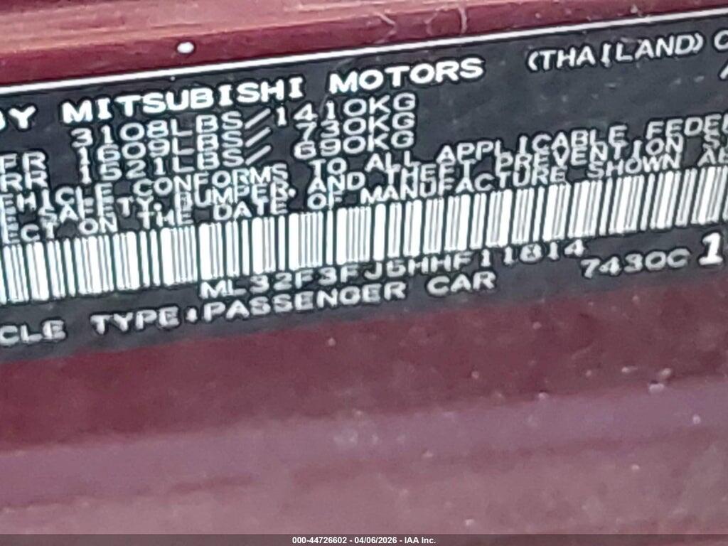 ML32F3FJ5HHF11814 2017 MITSUBISHI MIRAGE G4 photo no. 9