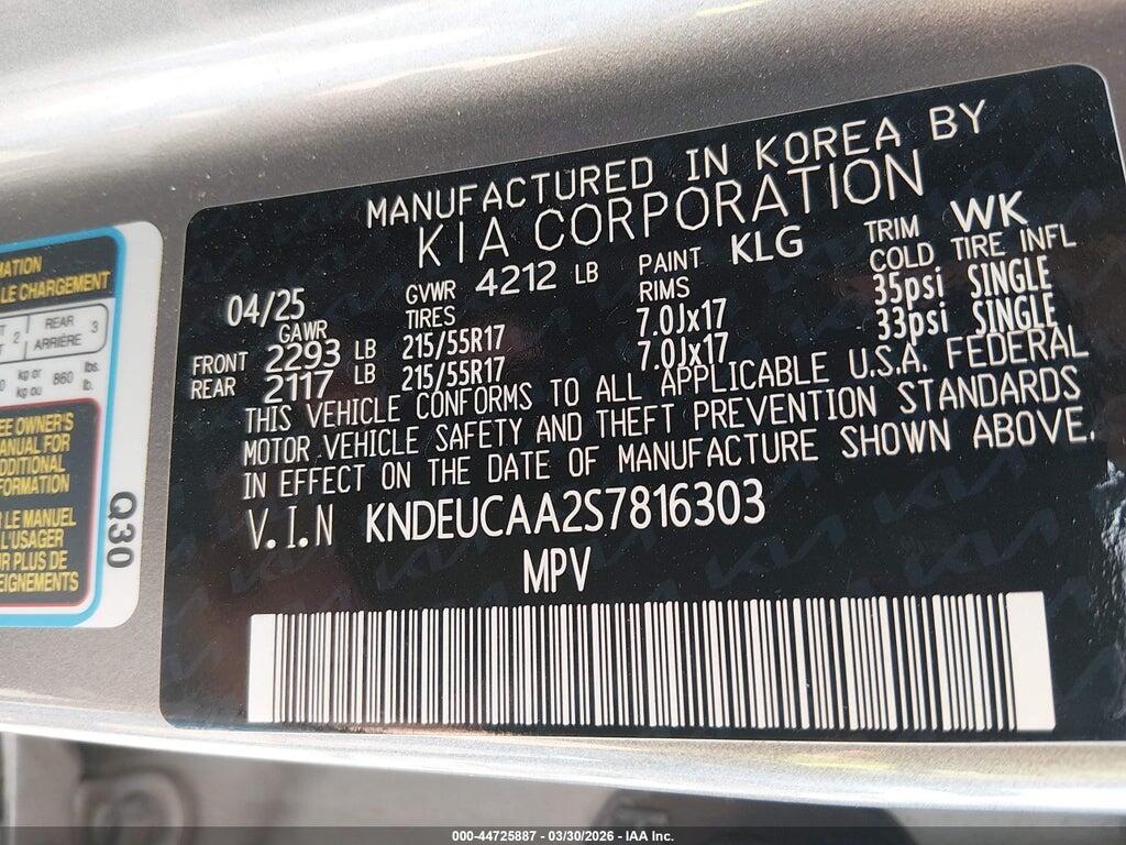KNDEUCAA2S7816303 2025 KIA SELTOS photo no. 9
