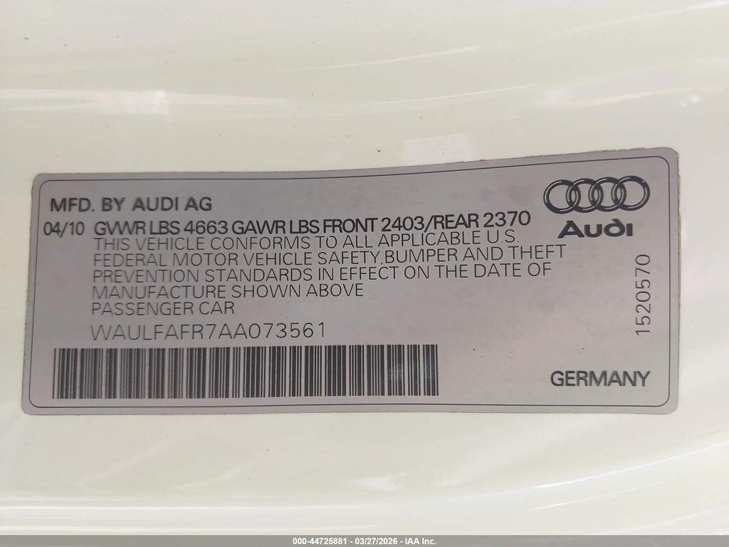 WAULFAFR7AA073561 2010 AUDI A5 photo no. 9