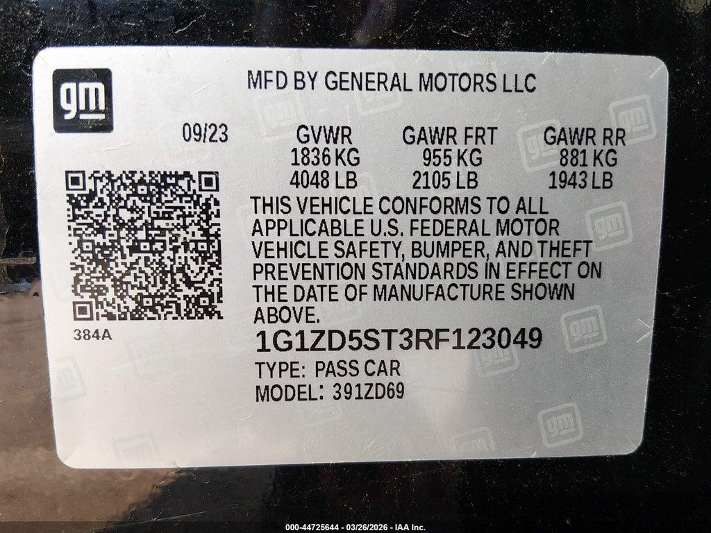 1G1ZD5ST3RF123049 2024 CHEVROLET MALIBU photo no. 9