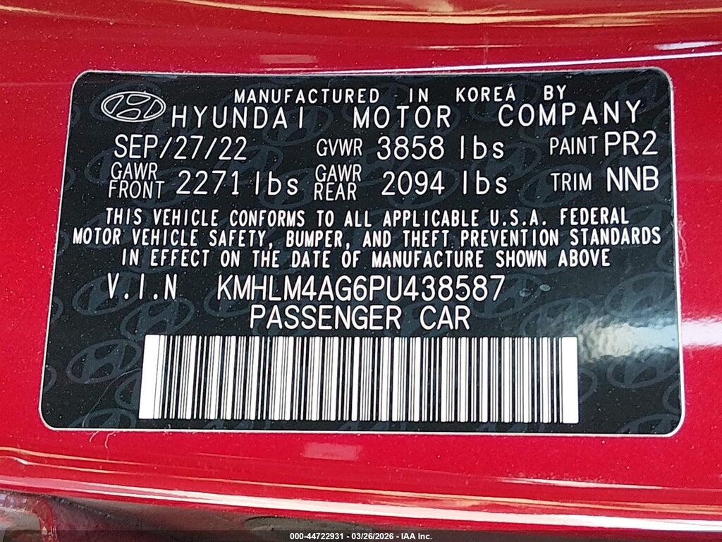 KMHLM4AG6PU438587 2023 HYUNDAI ELANTRA photo no. 9